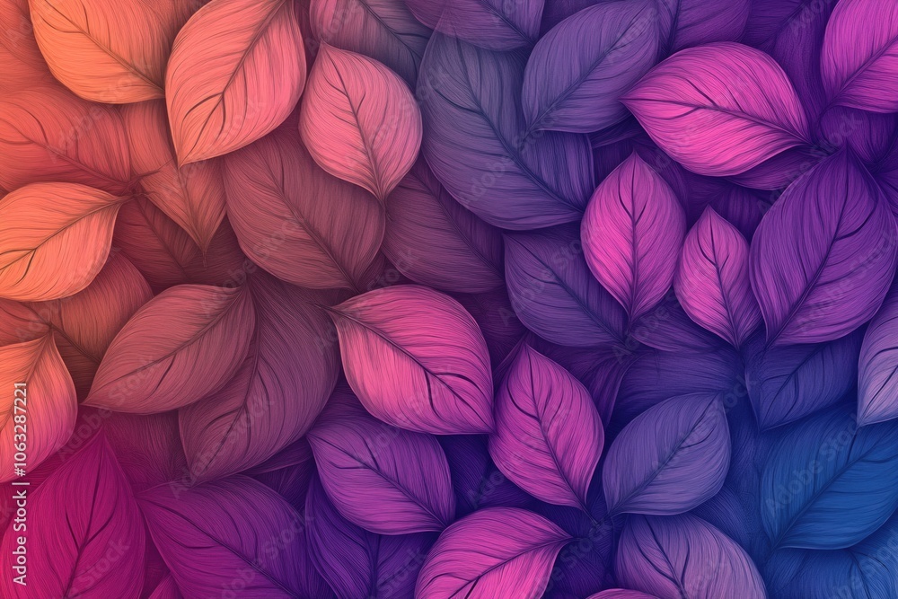 A pile of colorful leaves stacked on top of each other, with varied shades and textures A pile of colorful leaves stacked on top of each other, with varied shades and textures