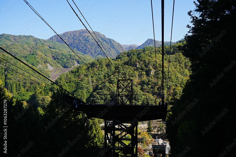 Autumn Landscape of Shosenkyo Gorge in Yamanashi, Japan - 日本 山梨県 昇仙峡 秋の景色 ロープウェイ Autumn Landscape of Shosenkyo Gorge in Yamanashi, Japan - 日本 山梨県 昇仙峡 秋の景色 ロープウェイ