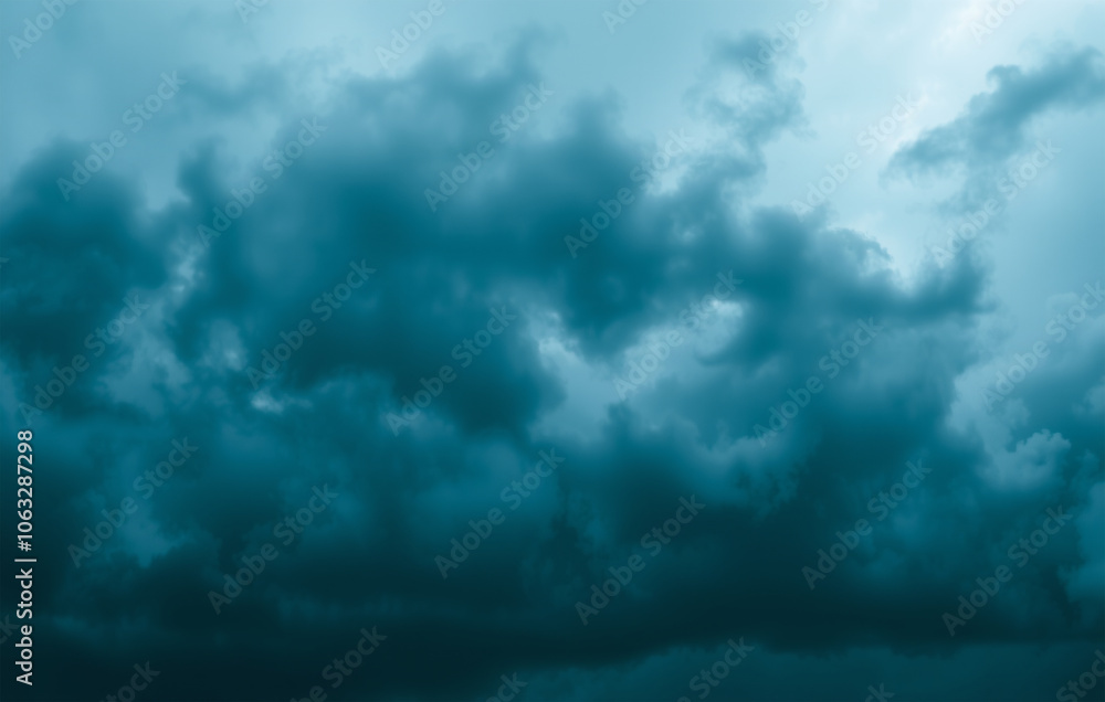 Sky with waves of dark teal and deep blue clouds Sky with waves of dark teal and deep blue clouds