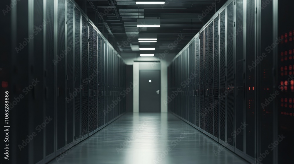 Server room in building. Server room in building.