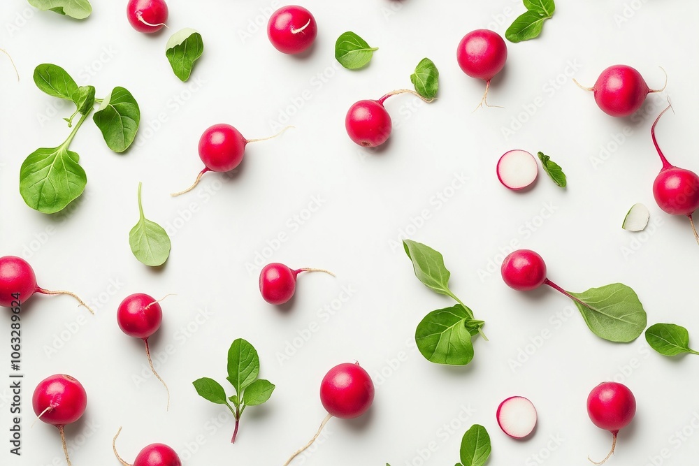 Radish on white background Radish on white background