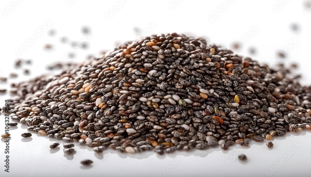 Macro shot of chia seeds