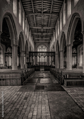 interior of blythburgh church photo