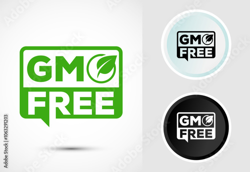 GMO Free Product Icon Design Illustration, Icon For Web and mobile application