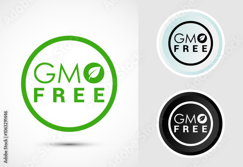 GMO Free Product Icon Design Illustration, Icon For Web and mobile application