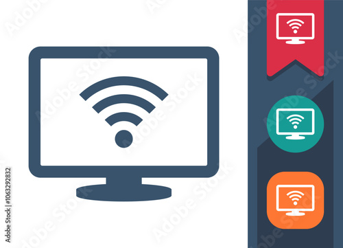 WiFi, Wi-Fi TV, Smart TV Icon