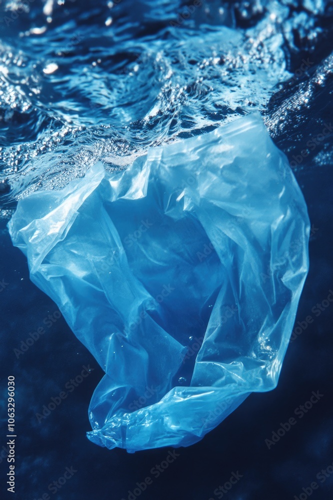 Fototapeta premium Scuba diving equipment in deep blue water