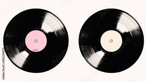 two Simple vinyl record icon 