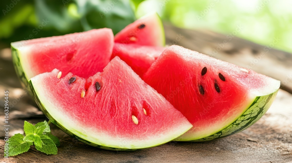 Tasty sliced fresh ripe watermelon fruit Tasty sliced fresh ripe watermelon fruit