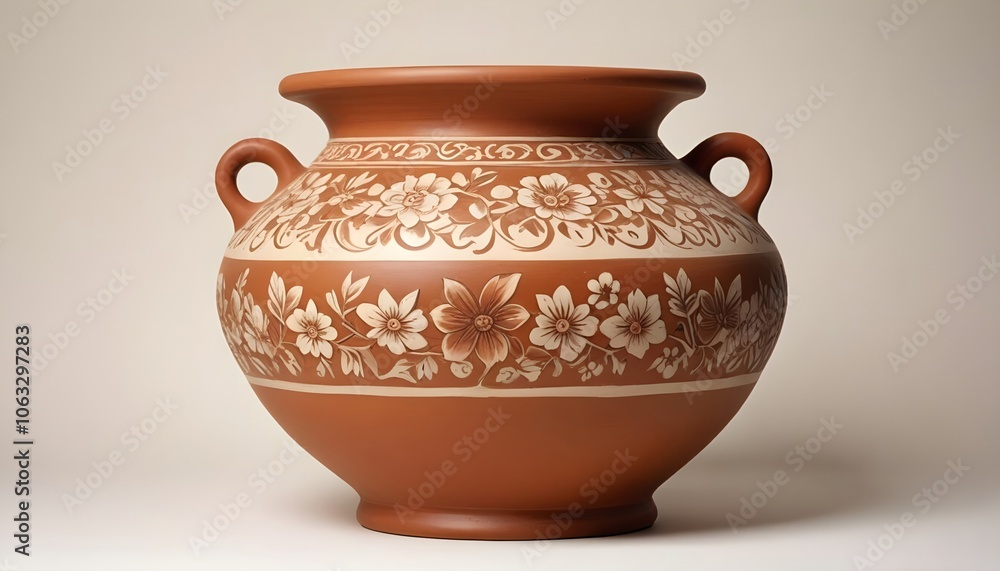 Beautiful pottery isolated on white background Beautiful pottery isolated on white background