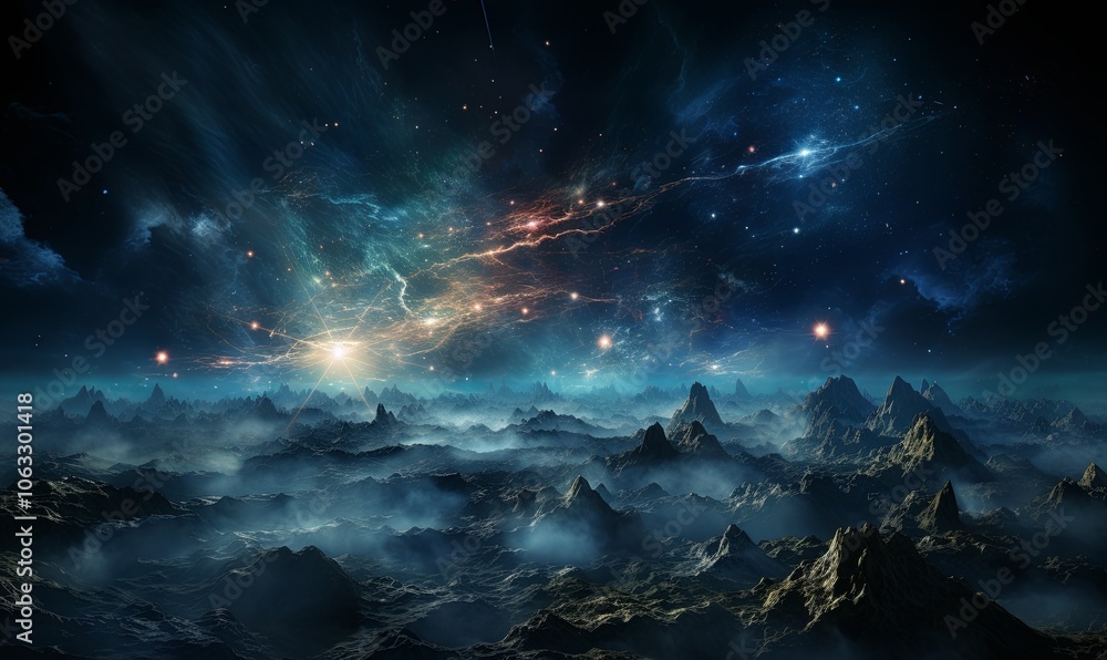 Night Sky Filled With Stars and Clouds Night Sky Filled With Stars and Clouds