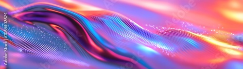 Abstract Wavy Lines in Vibrant Hues