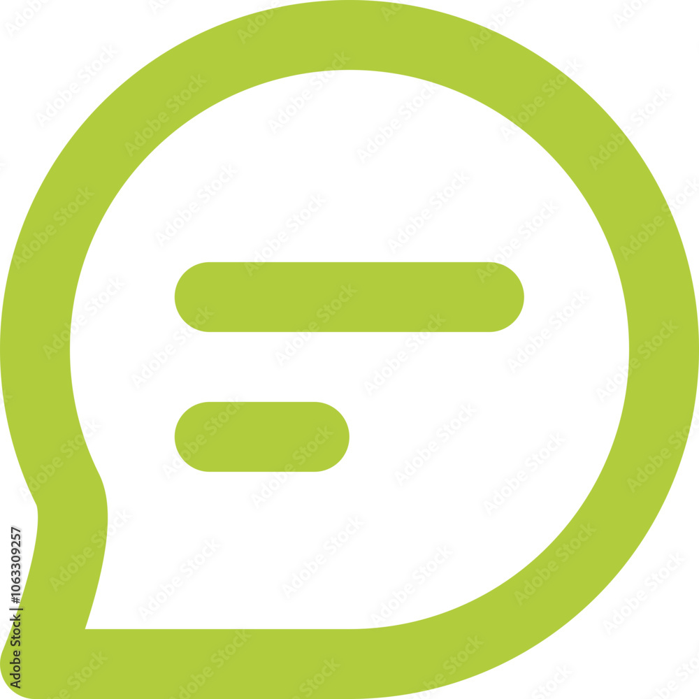 Message Circle Lines icon logo design Message Circle Lines icon logo design