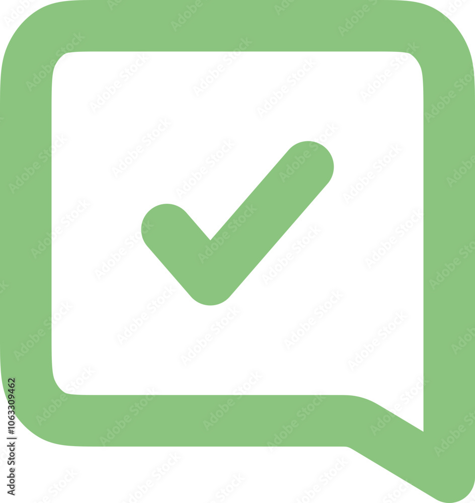 Message Square Check icon logo design Message Square Check icon logo design
