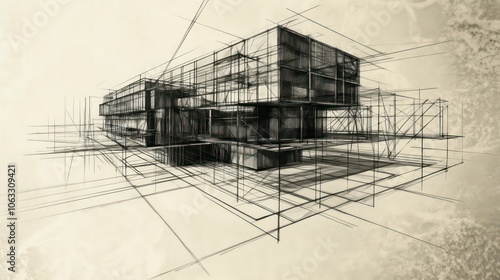 architecture technical drawing concept design