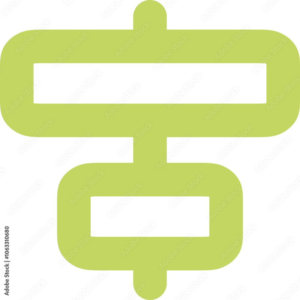 Objects align center horizontal icon logo design Objects align center horizontal icon logo design