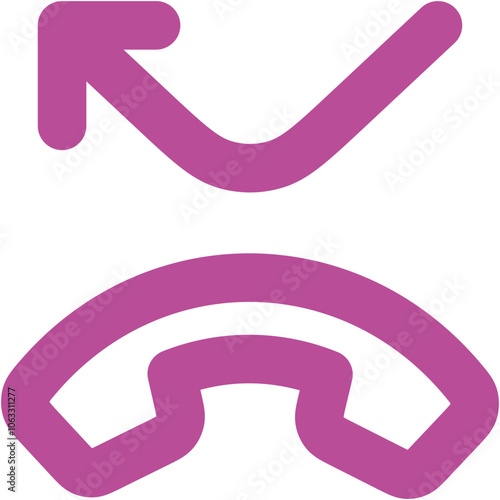 Phone Missed icon logo design