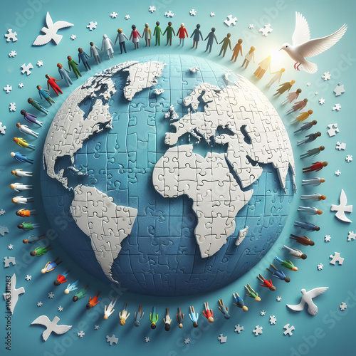 Representación grafica de la paz mundial
