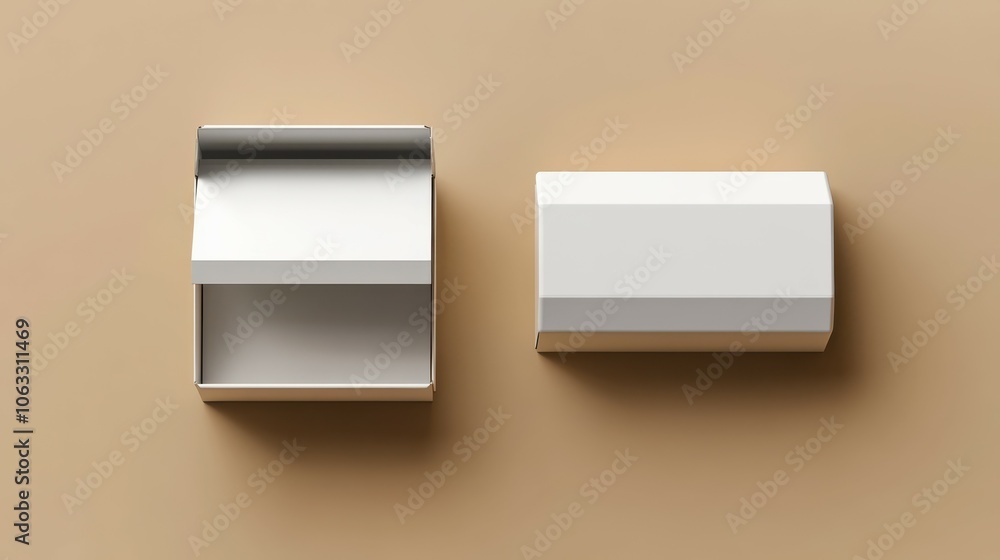 Open and Closed Mailer Box Mockup Open and Closed Mailer Box Mockup