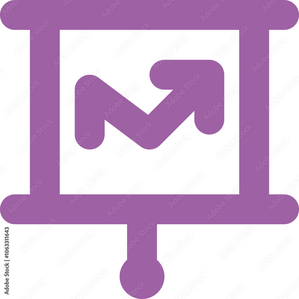 Presentation Chart Arrow icon logo design Presentation Chart Arrow icon logo design