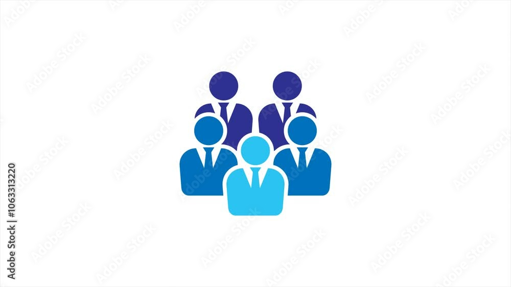 A group of people icon, Animated icon on transparent background, alpha channel included. A group of people icon, Animated icon on transparent background, alpha channel included.