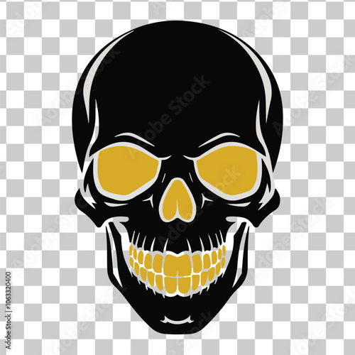 Halloween theme skull head vector design 