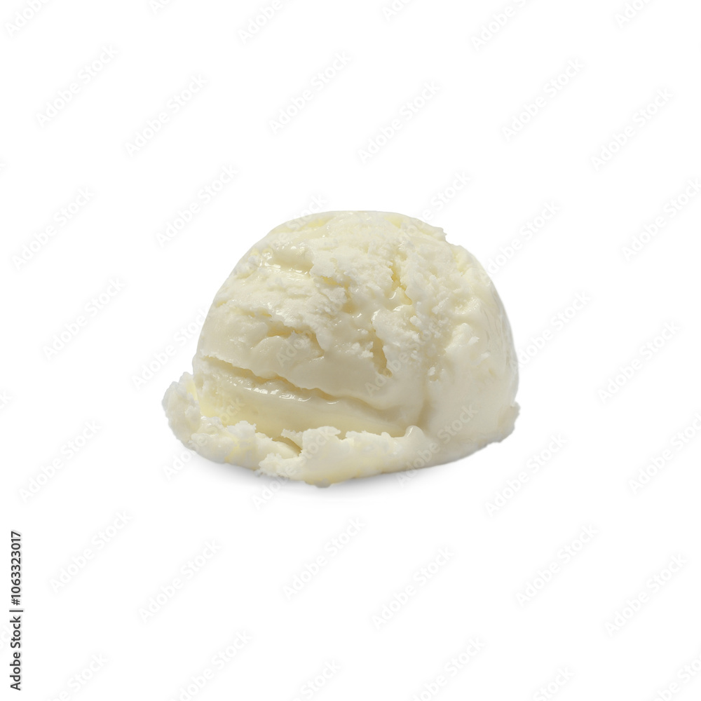 Scoop of yummy ice cream isolated on white Scoop of yummy ice cream isolated on white