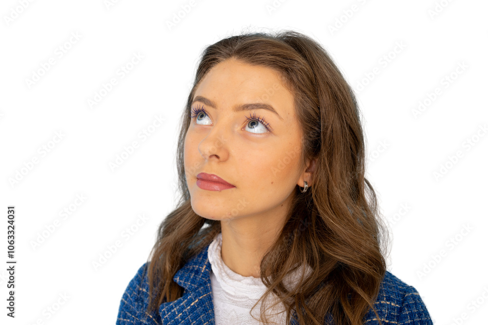 Confident female executive looking forward Confident female executive looking forward