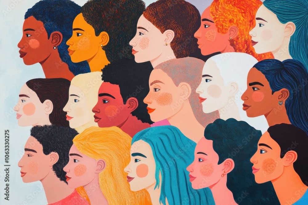 People diversity symbols with faces and profiles showing a spectrum of ages, genders, and ethnicities People diversity symbols with faces and profiles showing a spectrum of ages, genders, and ethnicities