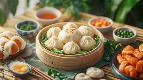 Explore the art of asian cuisine a delightful array of steamed dumplings and accompaniments