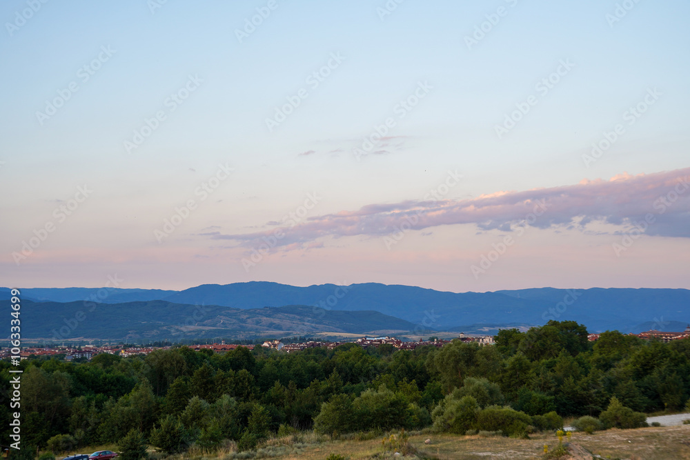 Fototapeta premium View of the Countryside Surrounding Bansko, Bulgaria