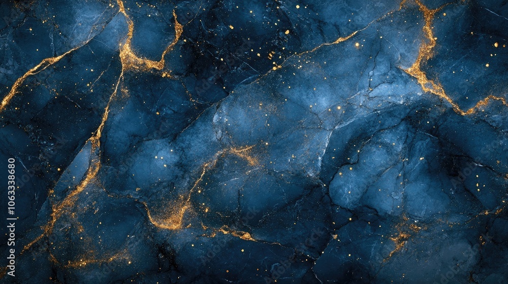 Dark blue marble background enriched with gold flakes creates a striking marble backdrop. This marble texture exudes sophistication and offers a modern vintage style with ample copy space. Dark blue marble background enriched with gold flakes creates a striking marble backdrop. This marble texture exudes sophistication and offers a modern vintage style with ample copy space.