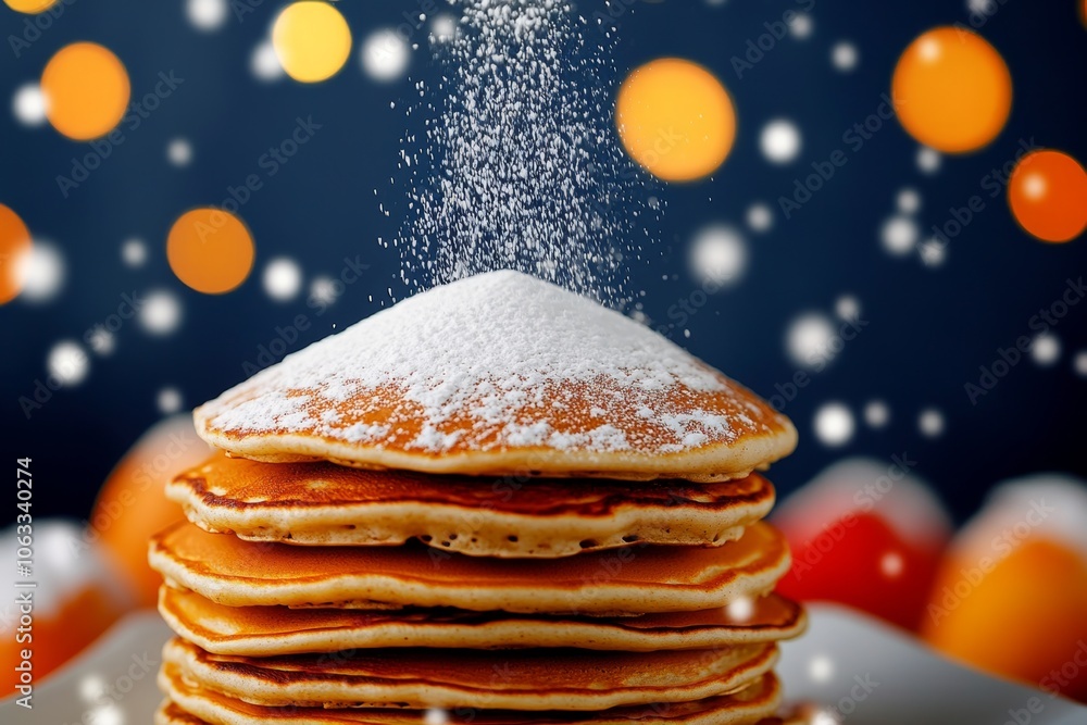 custom made wallpaper toronto digitalSprinkling powdered sugar on top of a fresh stack of pancakes, creating a snowy, sweet dusting for a morning treat