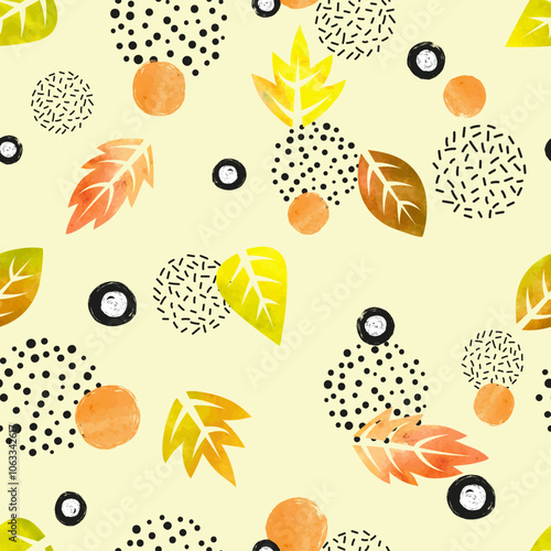 Abstract autumn pattern wit...