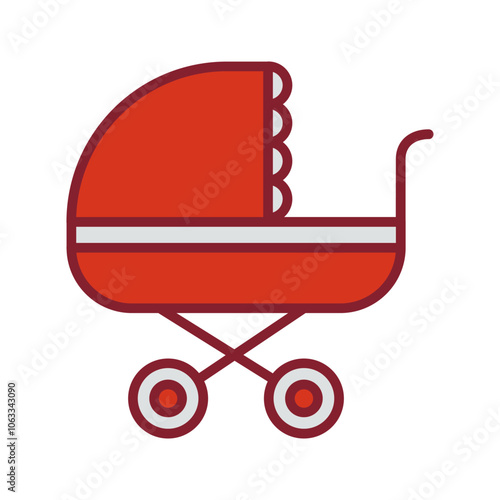 Stroller Time Vector Icon