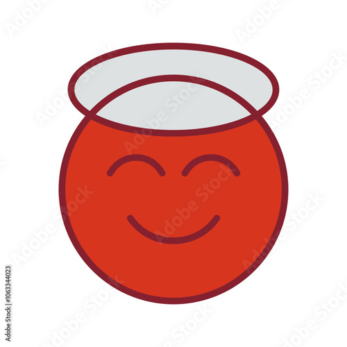 Smiling Face with Halo Vector Icon