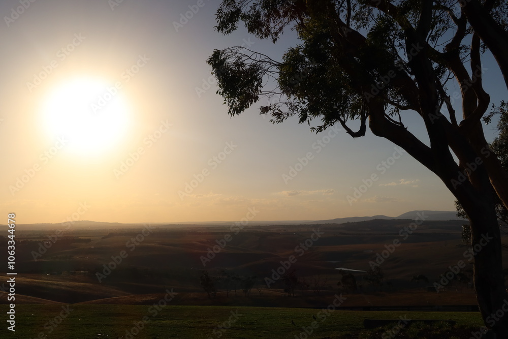 sunset in the mountains, macedon ranges sunset in the mountains, macedon ranges