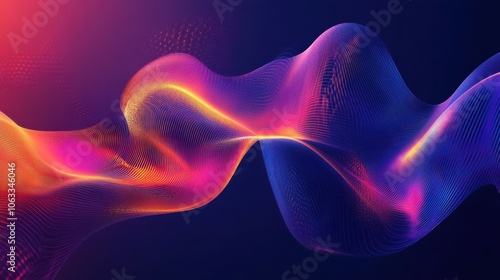 colorful deatailed shape. Dynamic futuristic background. photo