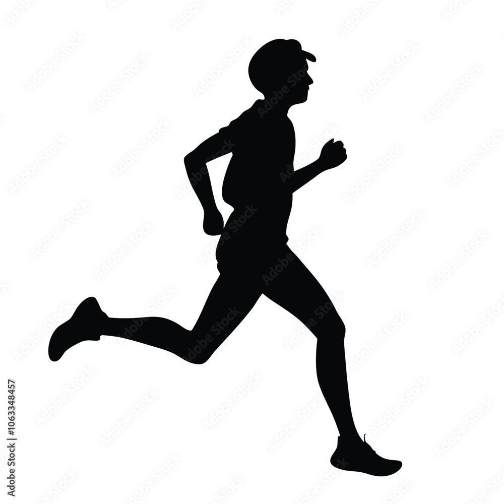a black silhouette of a person running a black silhouette of a person running
