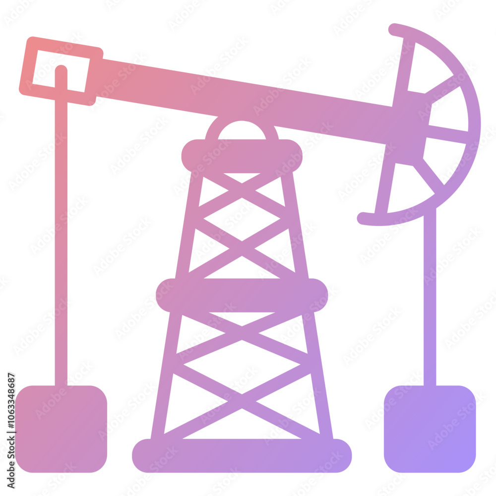 Oil pump icon, gradient vector illustration Oil pump icon, gradient vector illustration