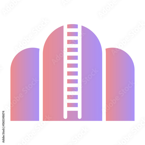 oil storage  icon, gradient vector illustration