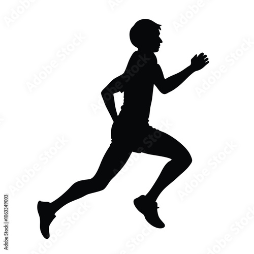 a black silhouette of a person running