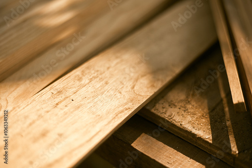 Close up of wooden planks