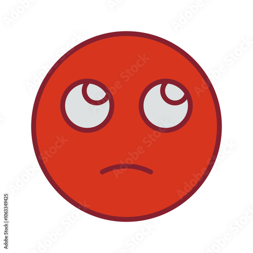 Face with Rolling Eyes Vector Icon