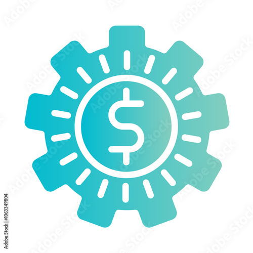 Make money icon, gradient vector illustration