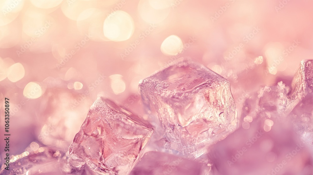 Floating Ice Cubes on Background Floating Ice Cubes on Background