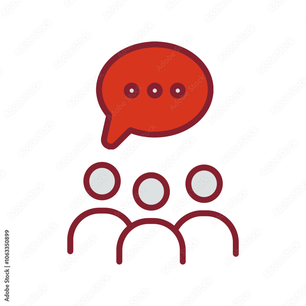 Group Chat Vector Icon Group Chat Vector Icon