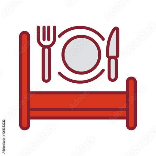Breakfast in Bed Vector Icon