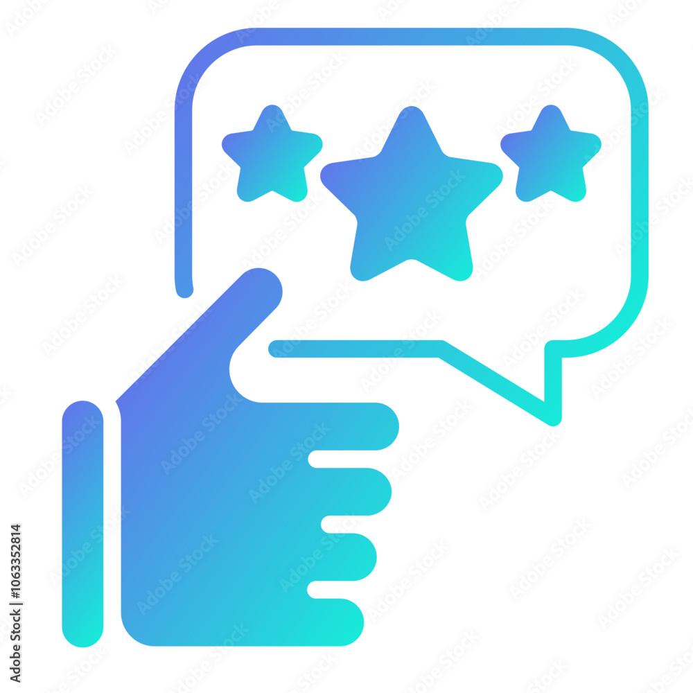 Appreciations icon, gradient vector illustration Appreciations icon, gradient vector illustration