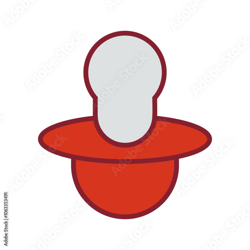 Pacifier Love Vector Icon